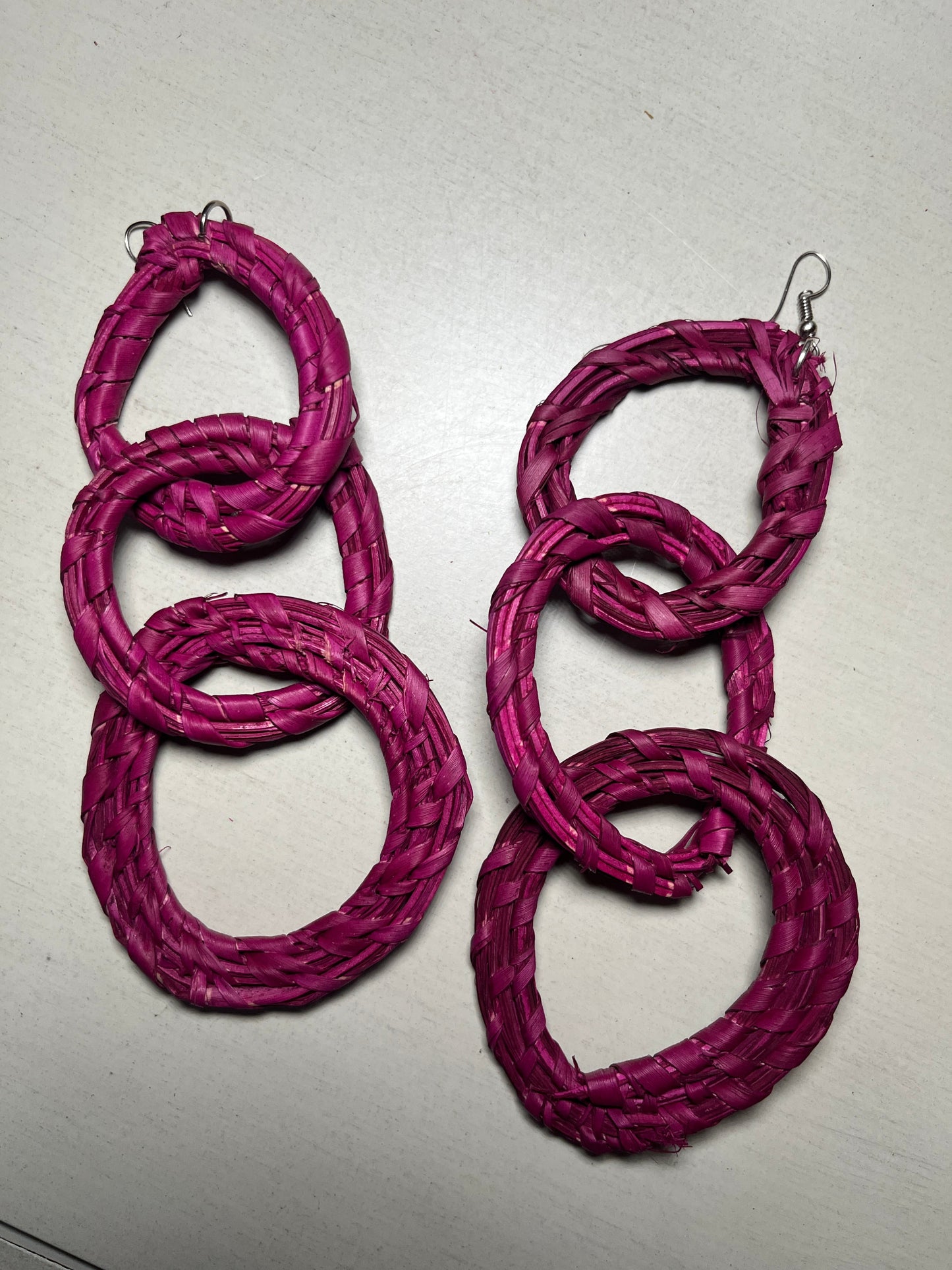 Loop Earrings - Raffia