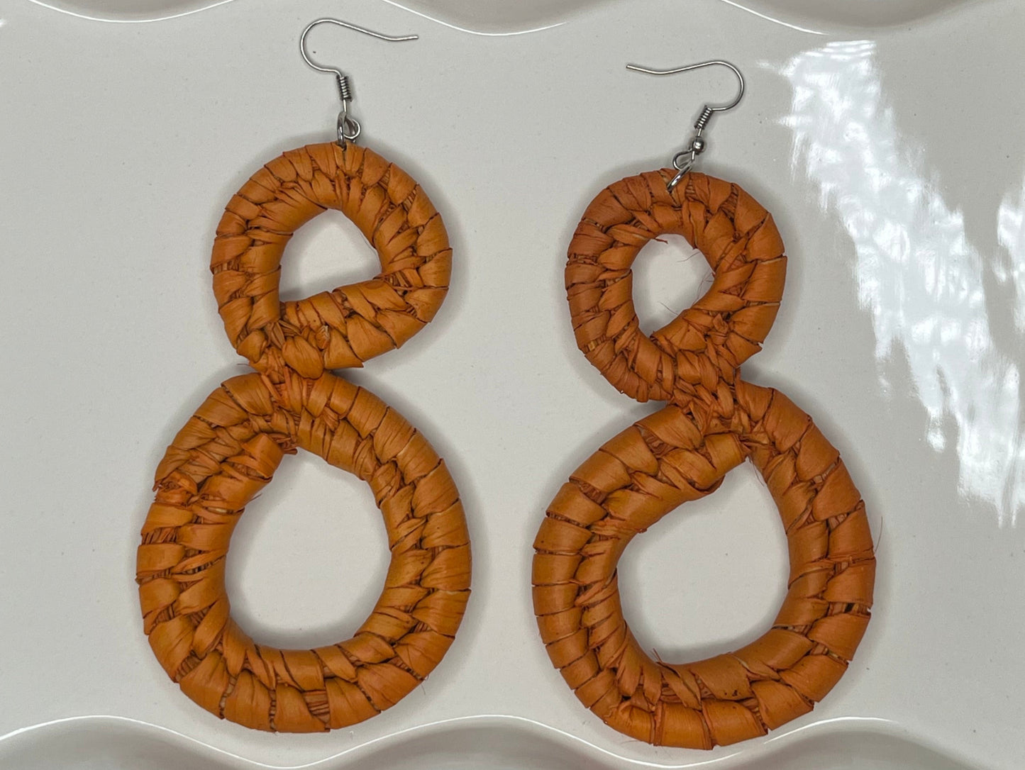 Infinity - Raffia Earrings