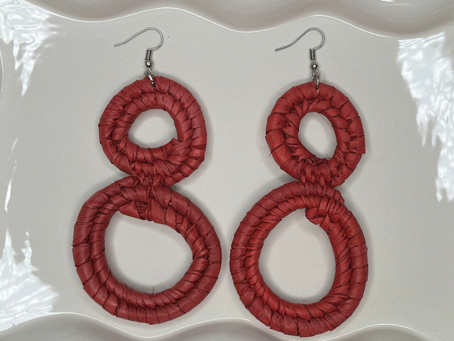 Infinity - Raffia Earrings