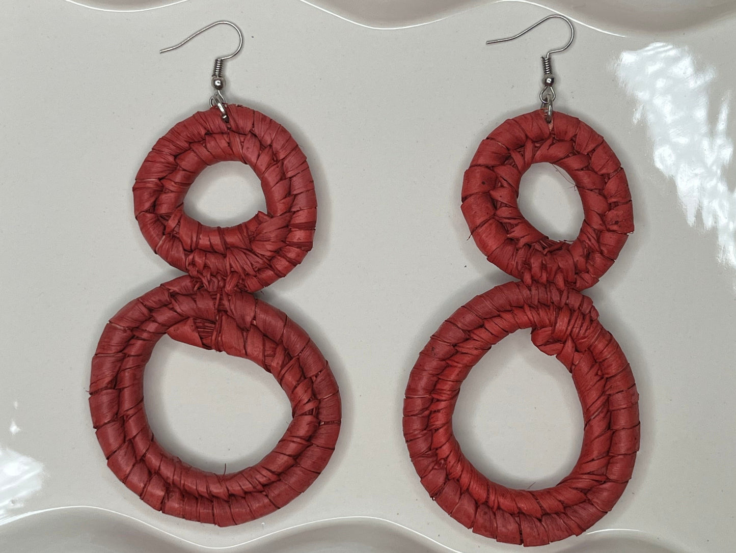 Infinity - Raffia Earrings