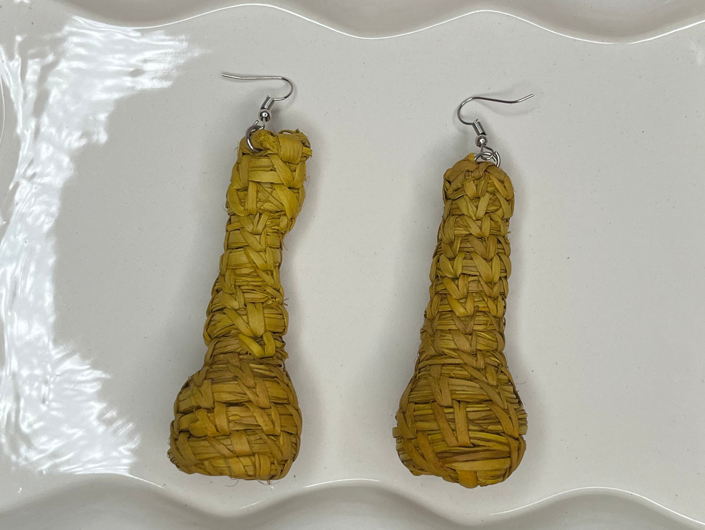 Squash- Raffia Earrings