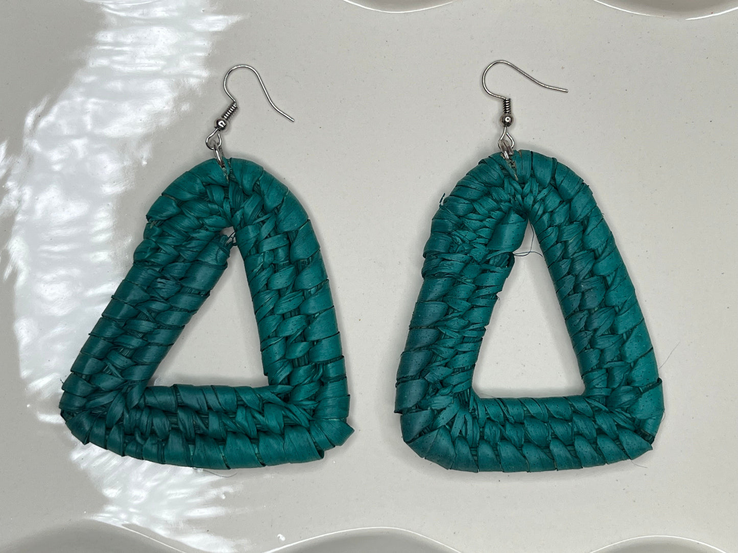 Triangle Raffia Earrings