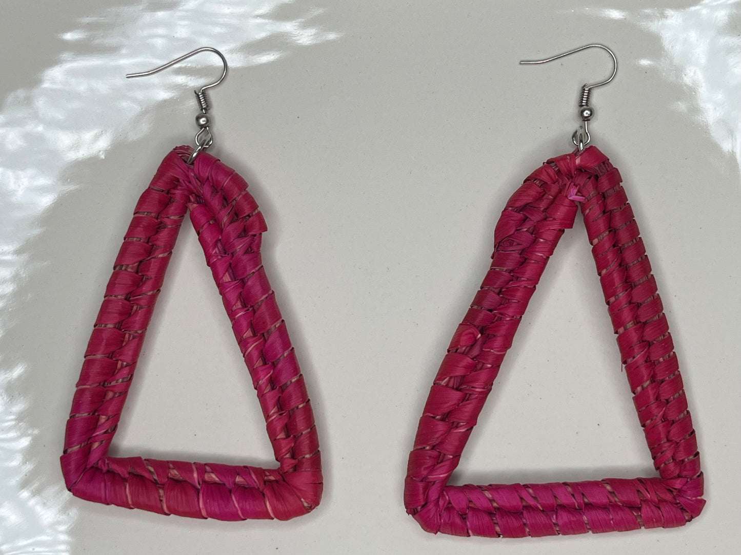 Triangle Raffia Earrings
