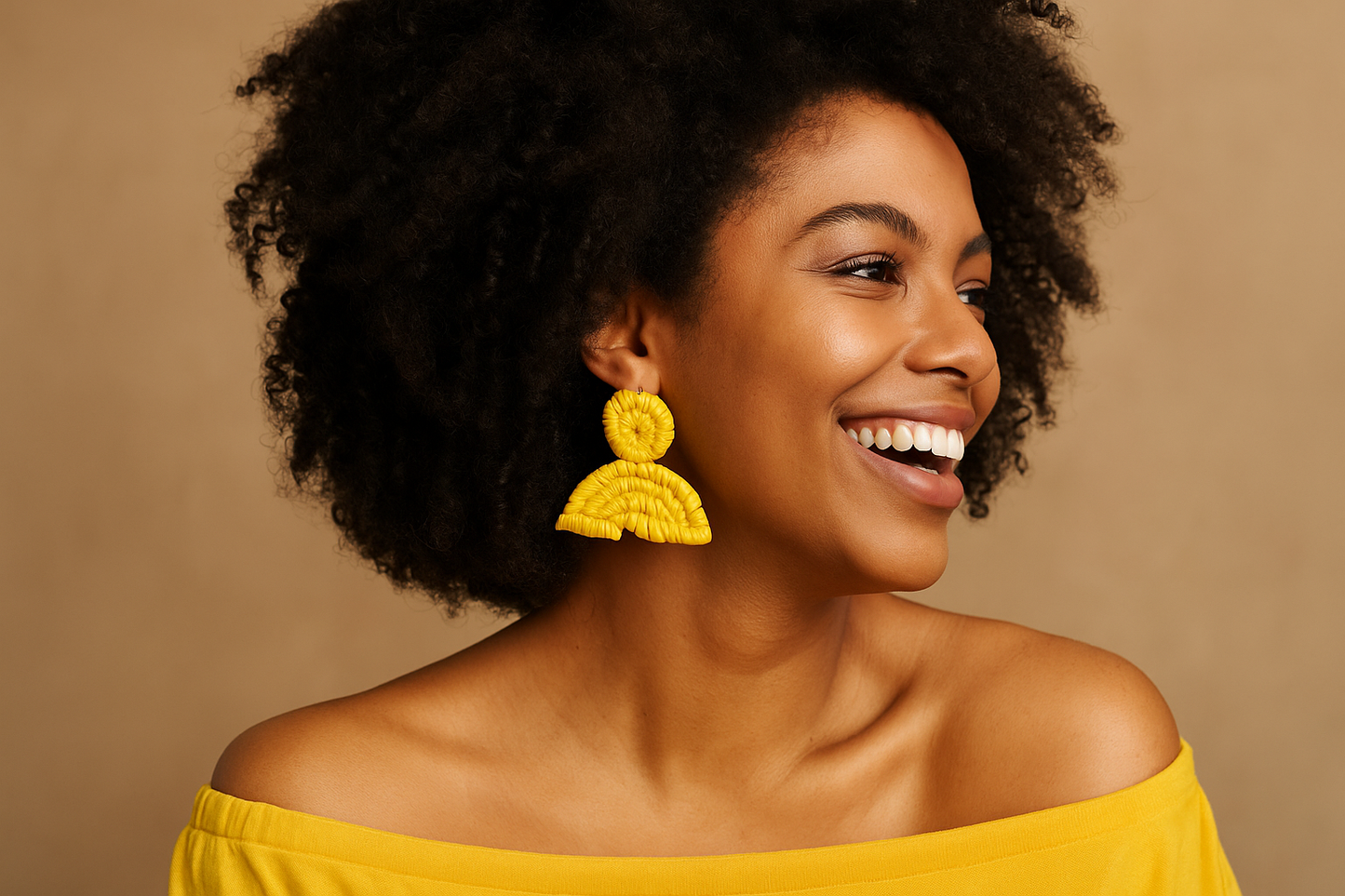 Raffia Earrings- Sunrise