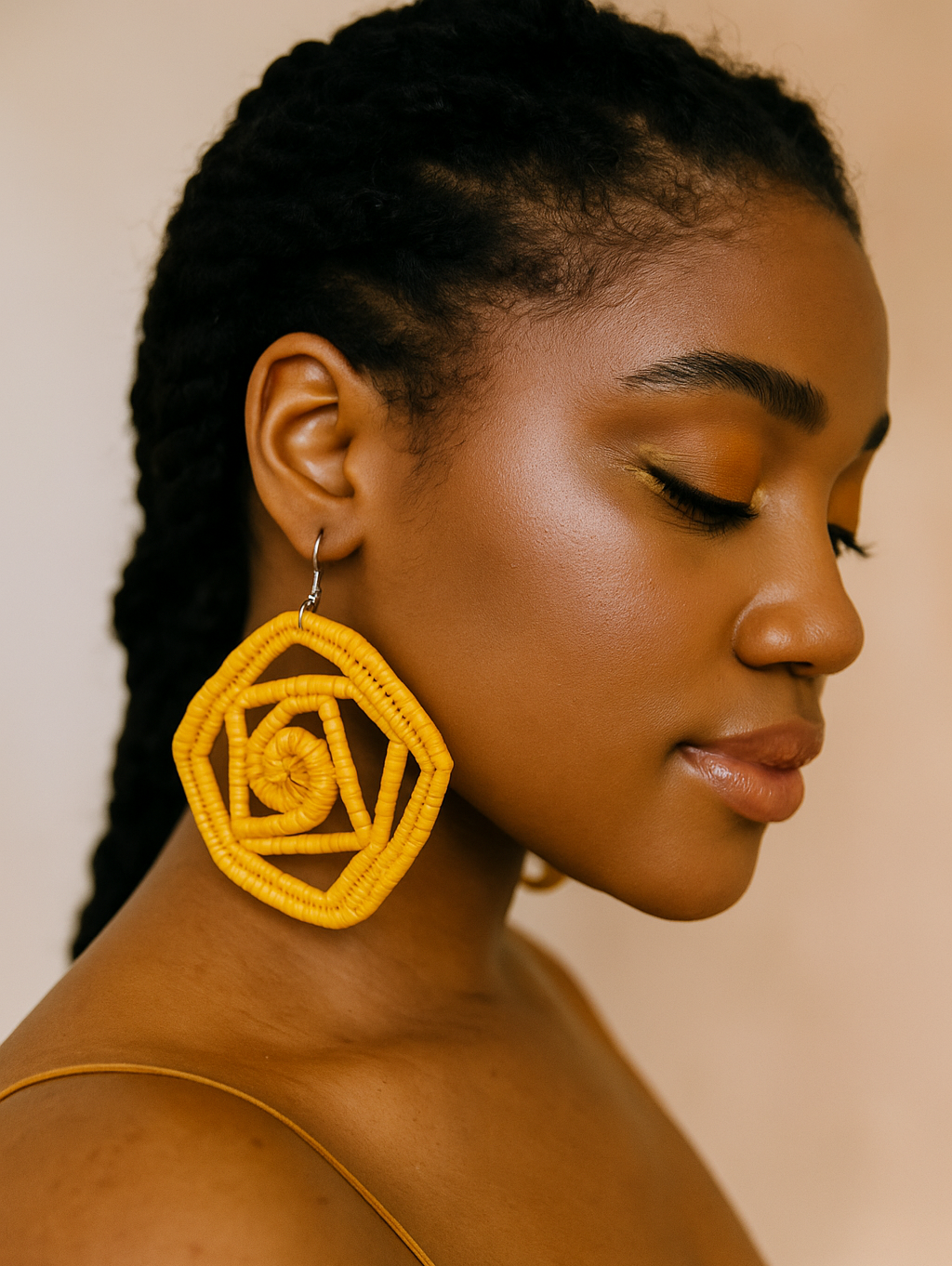 Raffia Earrings- Sunburst