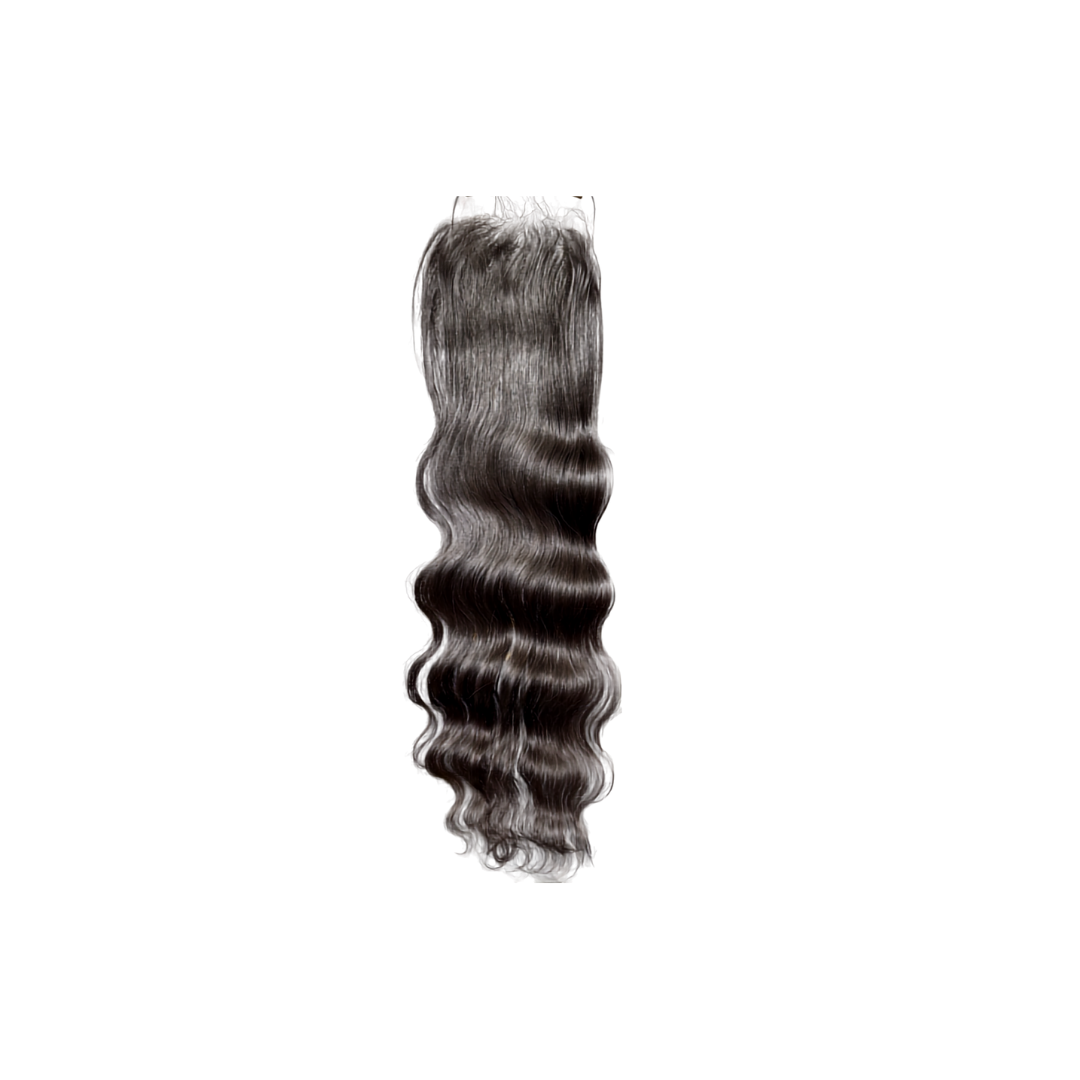 Raw Wavy Closure 5X5