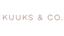 Brand name 'KUUKS & CO.' in rose gold on a white background