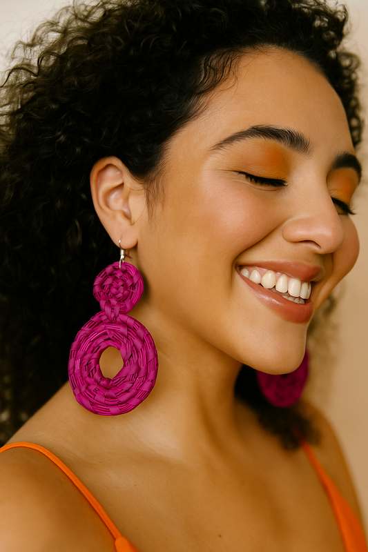 Infinity - Raffia Earrings