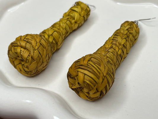 Squash- Raffia Earrings