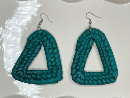 Triangle Raffia Earrings