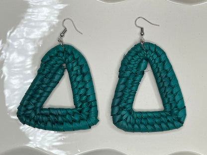 Triangle Raffia Earrings